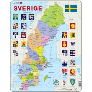 Larsen (A7-SE) - "Sweden Political Map - SE" - 70 pezzi