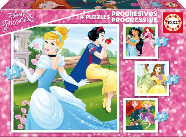 Educa (17166) - "Disney Princess" - 12 16 20 25 pezzi