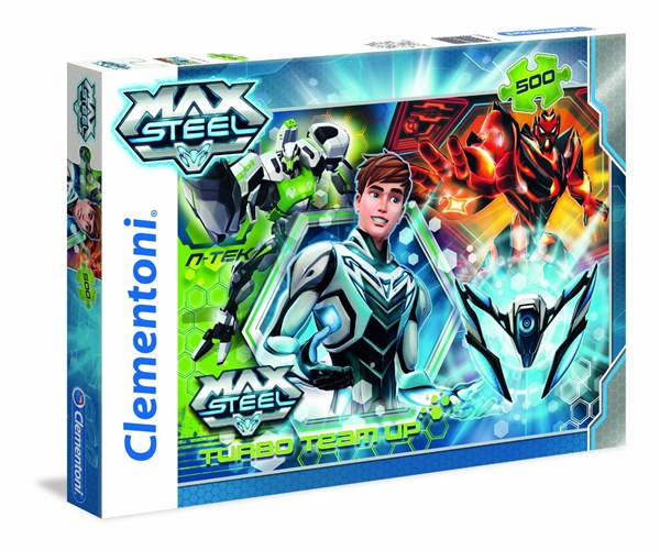 Clementoni (30442) - "Turbo Team-up Max Steel" - 500 pezzi
