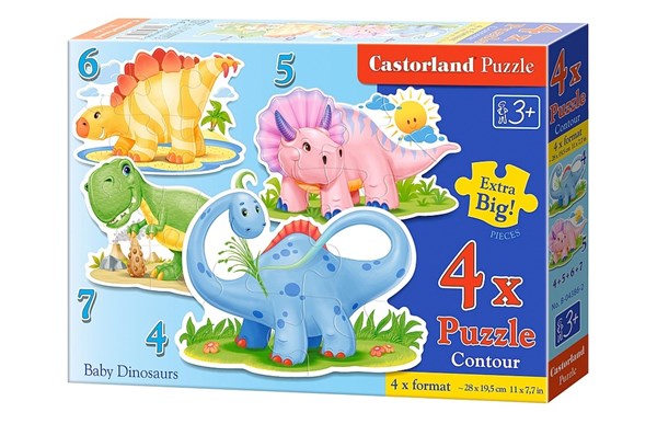 Castorland (B-04386) - "Baby Dinosaurs" - 4 5 6 7 pezzi