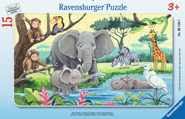 Ravensburger (06136) - "Animals of Africa" - 15 pezzi