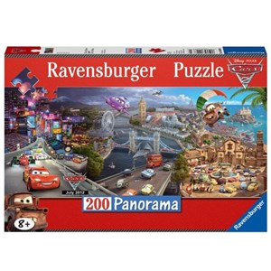 Ravensburger (12645) - "Disney Cars Panoramic" - 200 pezzi