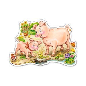 Castorland (B-015016) - "A Piggy with Mom" - 15 pezzi