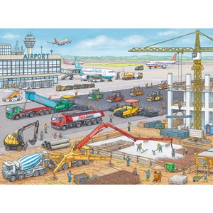 Ravensburger (10624) - "Construction Site at the Airport" - 100 pezzi