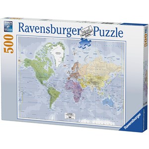 Ravensburger (14760) - "Map of the World (in French)" - 500 pezzi