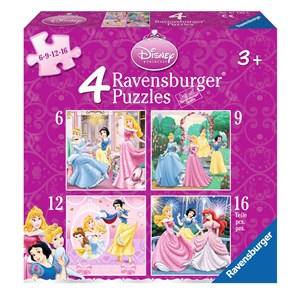 Ravensburger (07132) - "Disney Princess" - 6 9 12 16 pezzi