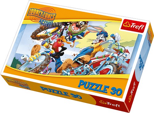 Trefl (18169) - "Looney Tunes, Bike race" - 30 pezzi