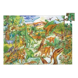 Djeco (07424) - "Discover the Dinosaurs + Poster" - 100 pezzi