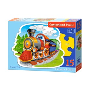Castorland (B-015153) - "Steam Train" - 15 pezzi