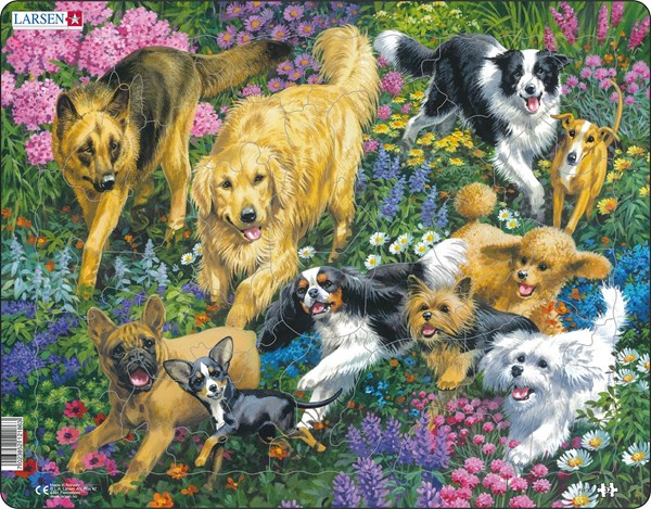 Larsen (FH33) - "Dogs in a field with flowers" - 32 pezzi