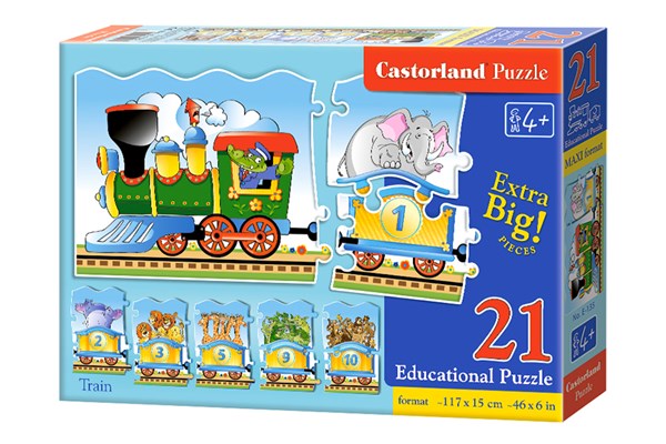 Castorland (E-135) - "Train" - 21 pezzi