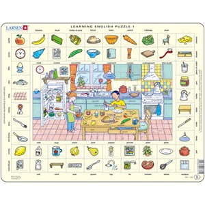 Larsen (EN1-GB) - "Learning English Puzzle 1" - 70 pezzi