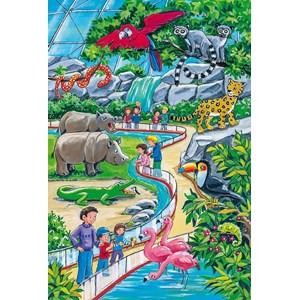 Schmidt Spiele (56218) - "A day at the Zoo" - 24 pezzi
