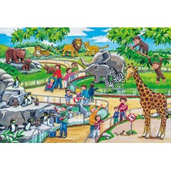 Schmidt Spiele (56218) - "A day at the Zoo" - 24 pezzi