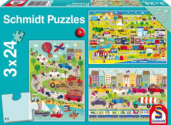 Schmidt Spiele (56218) - "A day at the Zoo" - 24 pezzi