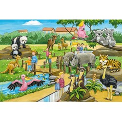 Schmidt Spiele (56218) - "A day at the Zoo" - 24 pezzi