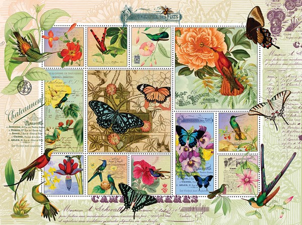 SunsOut (55962) - Finchley Arts: "Butterfly and Hummingbird Flight" - 1000 pezzi