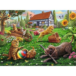 Ravensburger (12828) - "Explorers with 4 Paws" - 200 pezzi