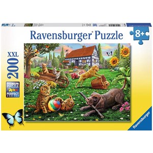 Ravensburger (12828) - "Explorers with 4 Paws" - 200 pezzi